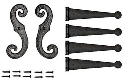 Decorative Hinges and 'S' Hooks - Black