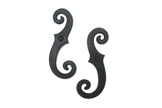 Picture of Black Faux Beveled Smooth Shutter Dog (1 pair)