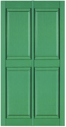 Sample image of double-wide Raised Panel shutter